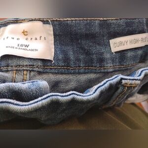 True Craft Women's Straight Leg Blue Jeans